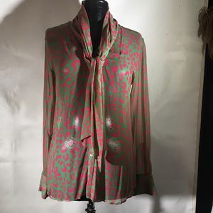 Dolce & Gabbana sheer silk blouse, size US M